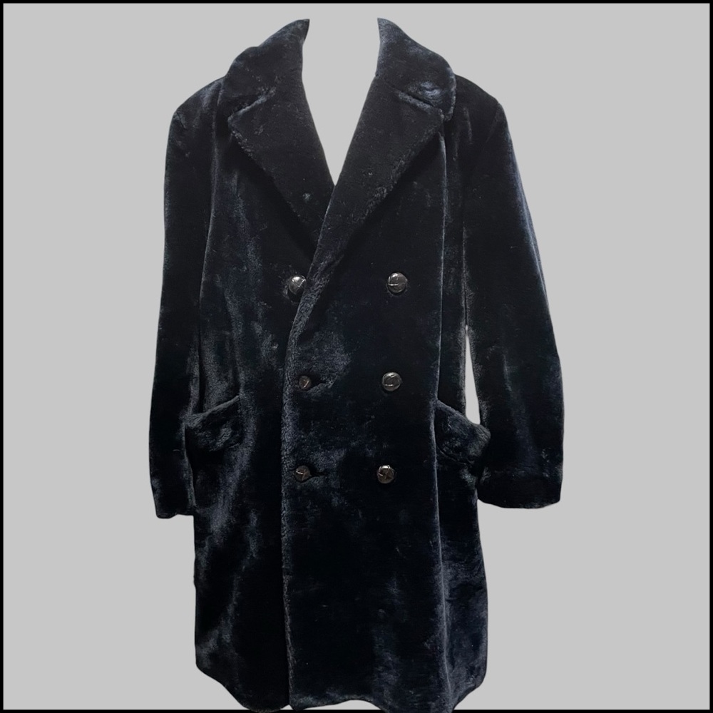Borg Alaskan Stanley Blacker Vintage Faux Fur Coat